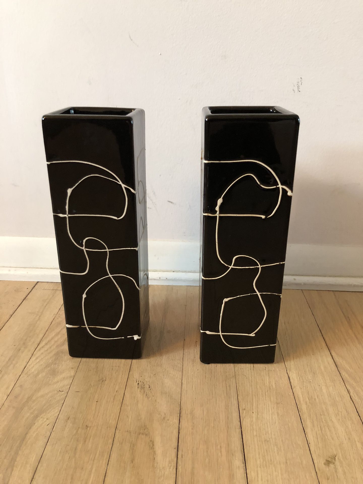 Pair New Ceramic Vases