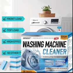 Washing Machine Cleaner Descaler 24 Pack - Deep Cleaning Tablets For HE Front
