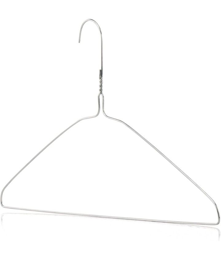 Silver Metal Wire Clothes Hangers