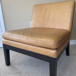 West Elm Leather Slipper Chair