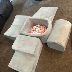 Foam Climbing Blocks With Ball Pit