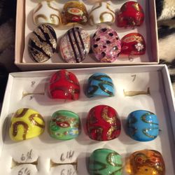 Blown Glass Rings PRICED DROP