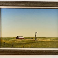 Oil painting on wood panel by Walt Johnston 1970