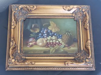 Vintage Robert Grace Hand Painted Framed Oil Painting