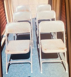 All metal steel strong chairs (6)