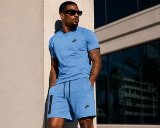 Nike Baby Blue Tech Short Set