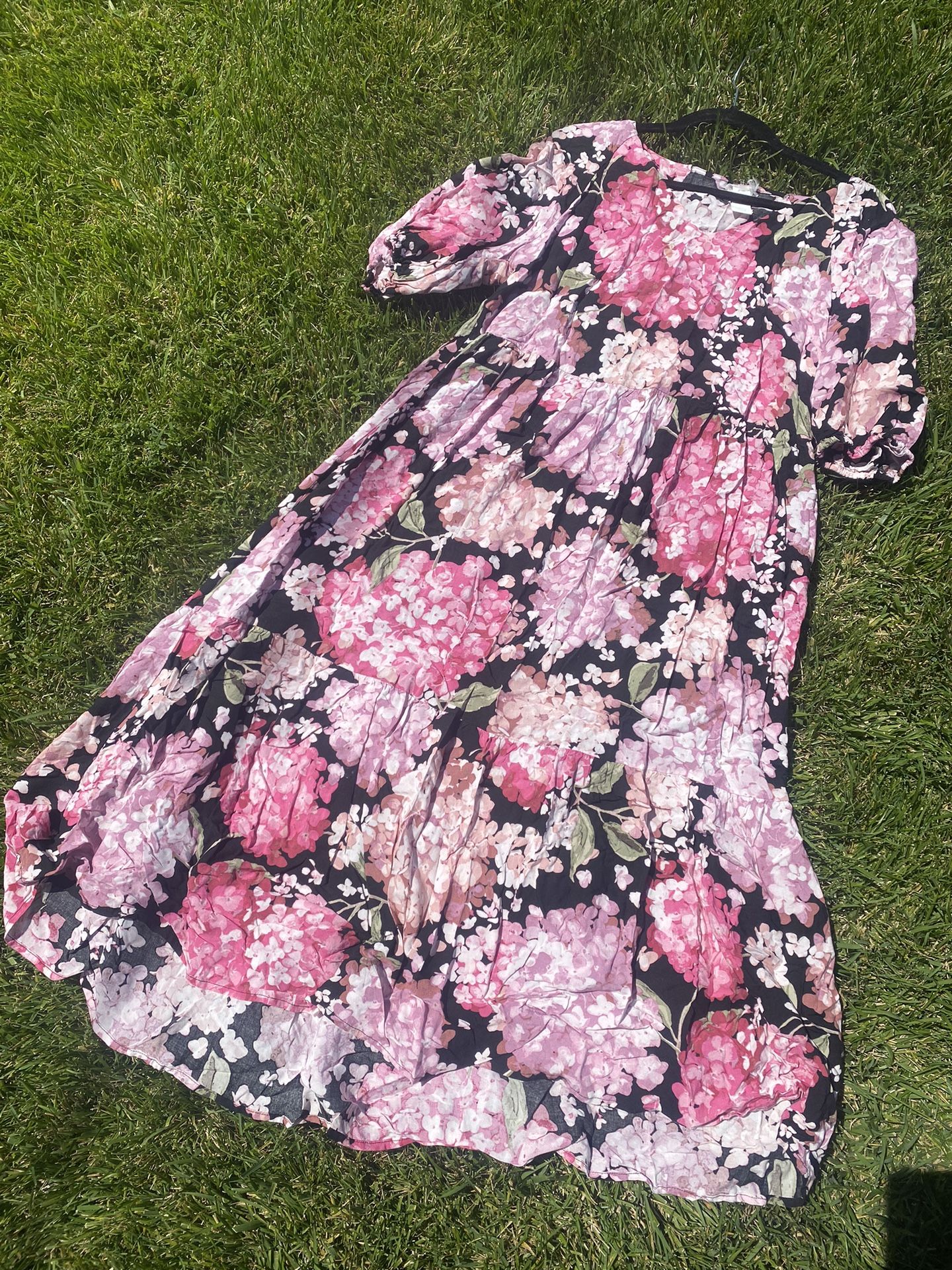 Floral Sundress Long Sleeve S