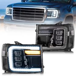 VLAND LED Headlights For 2007-2013 GMC Sierra 1(contact info removed)HD 3500HD