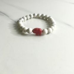 Fahlo White Pearl And Red Gem Bracelet 