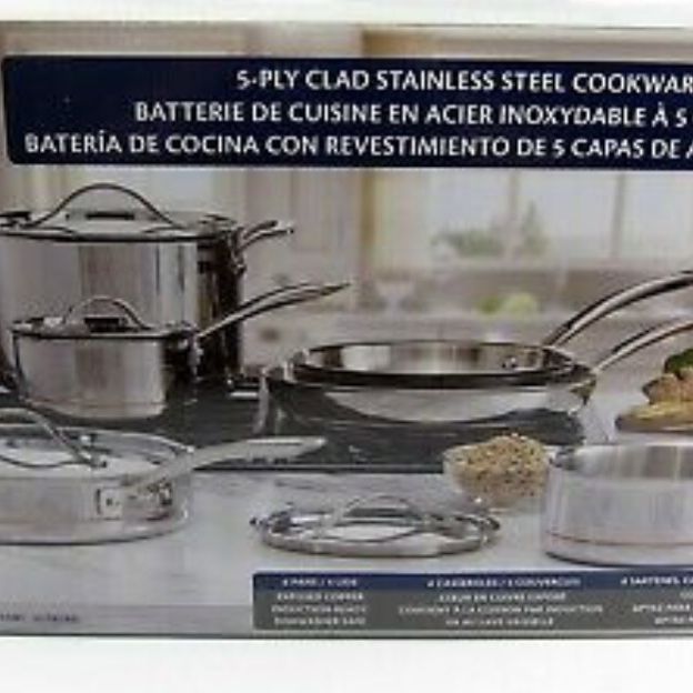 Kirkland 10 piece 5-ply clad Stainless Steel Cookware Set-like new - Cookware  Sets - Murphy, Texas, Facebook Marketplace