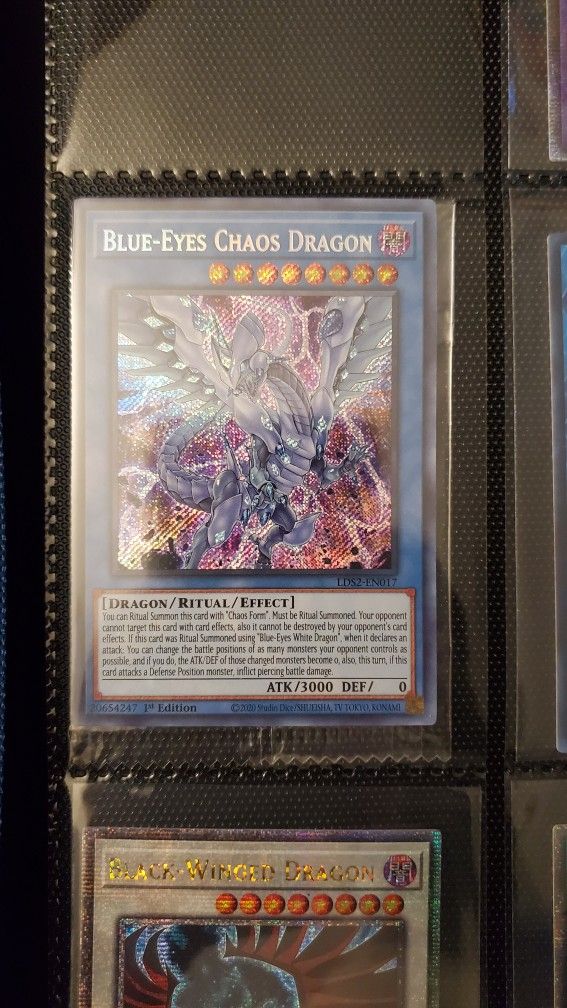 Yugioh Blue-eyes Chaos Dragon Sealed Secret Rare
