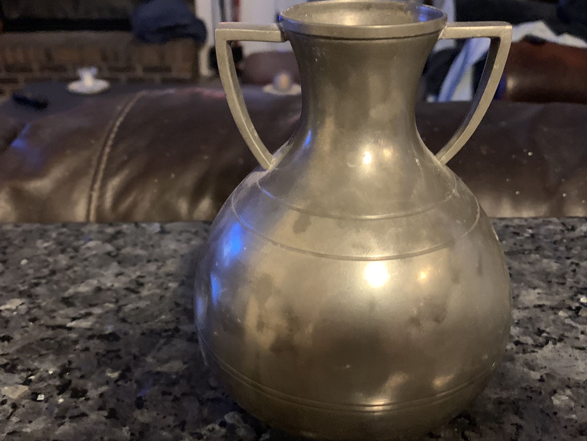 Antique Pewter Vase