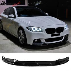 Fits 2011-2016 BMW F10 5 Series Sedan MP Style Gloss Black Front Bumper Lip ABS