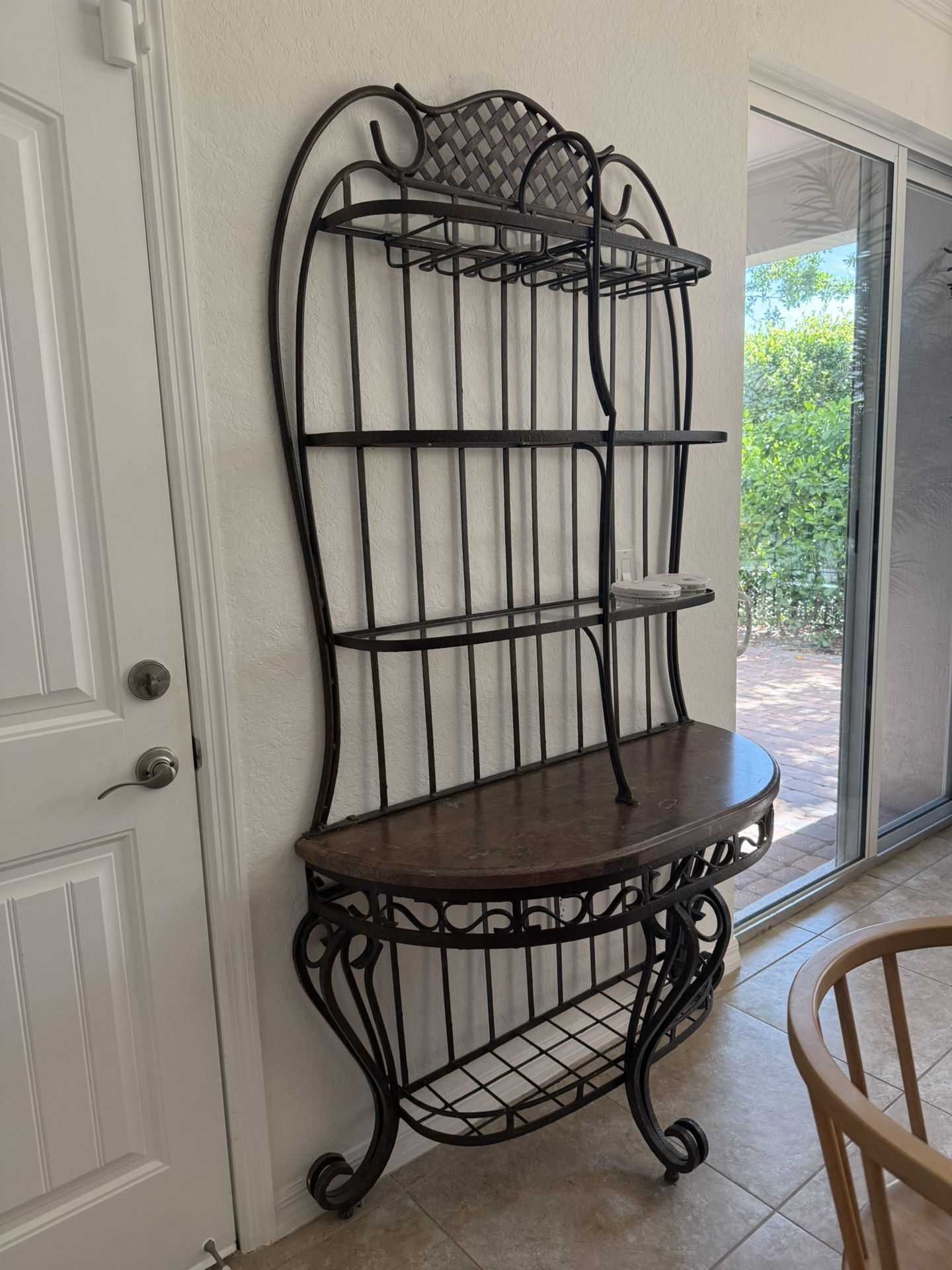 Wrought Iron Wine Bar Rack