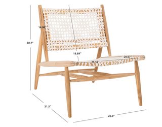 Mid-Century Modern Woven Wood Lounge Chair