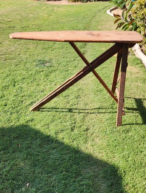 Sturdy Antique Wooden Ironing Board.