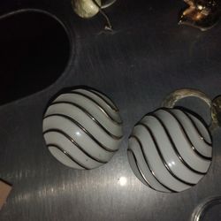 round white clip-ons