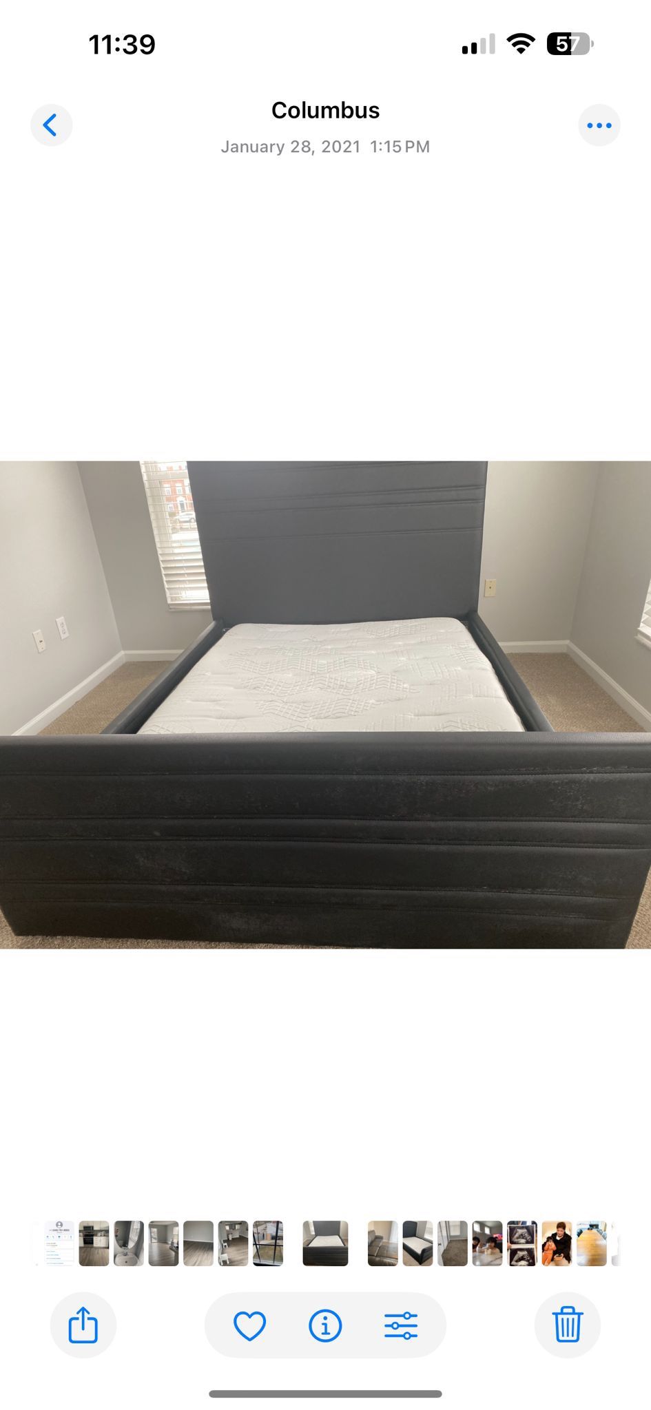 Black Bed Frame - Queen Size