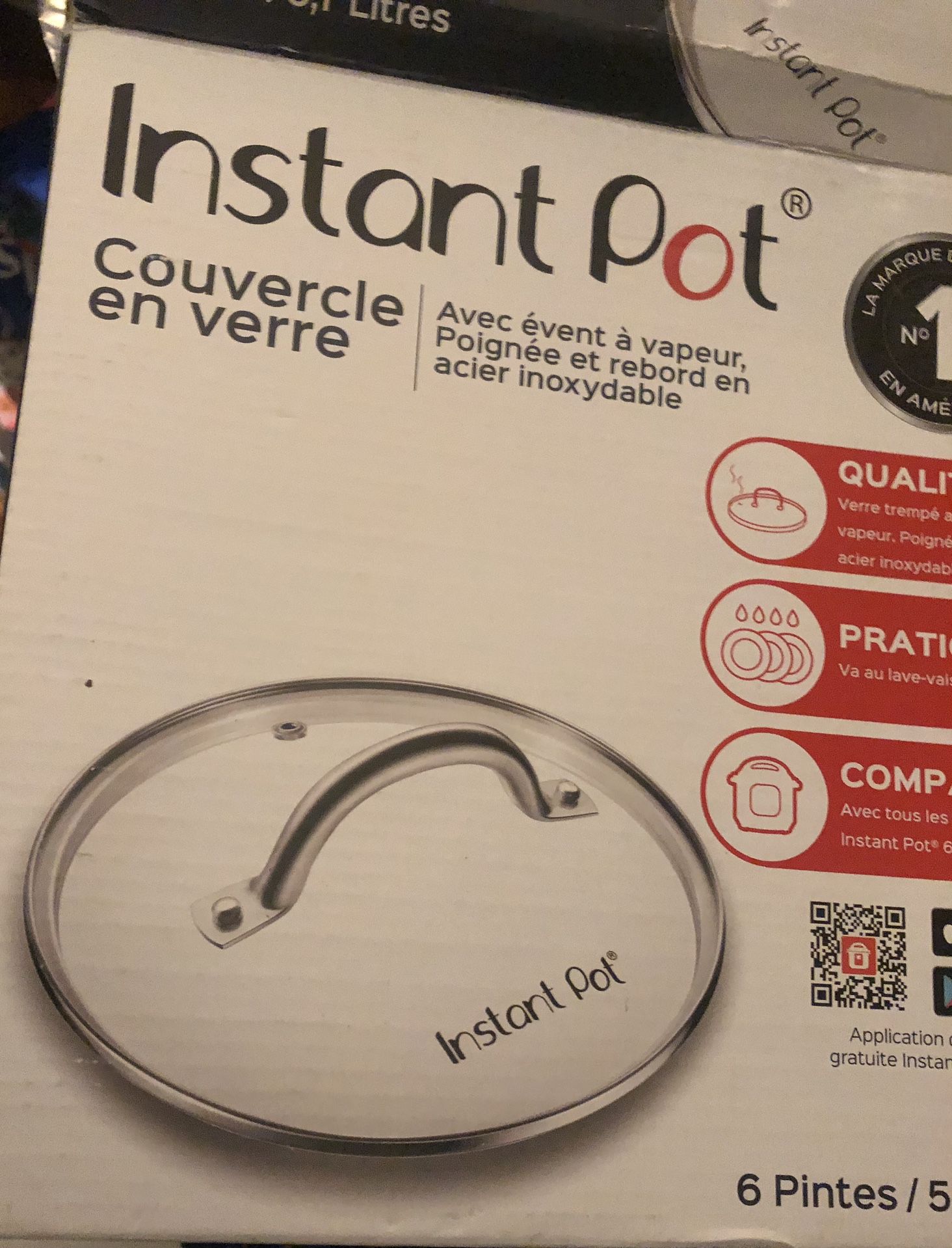 new- 6 quart instapot lid replacement with steam/vent and 5 Pack Silicone Sealing Ring 5-6 Quart