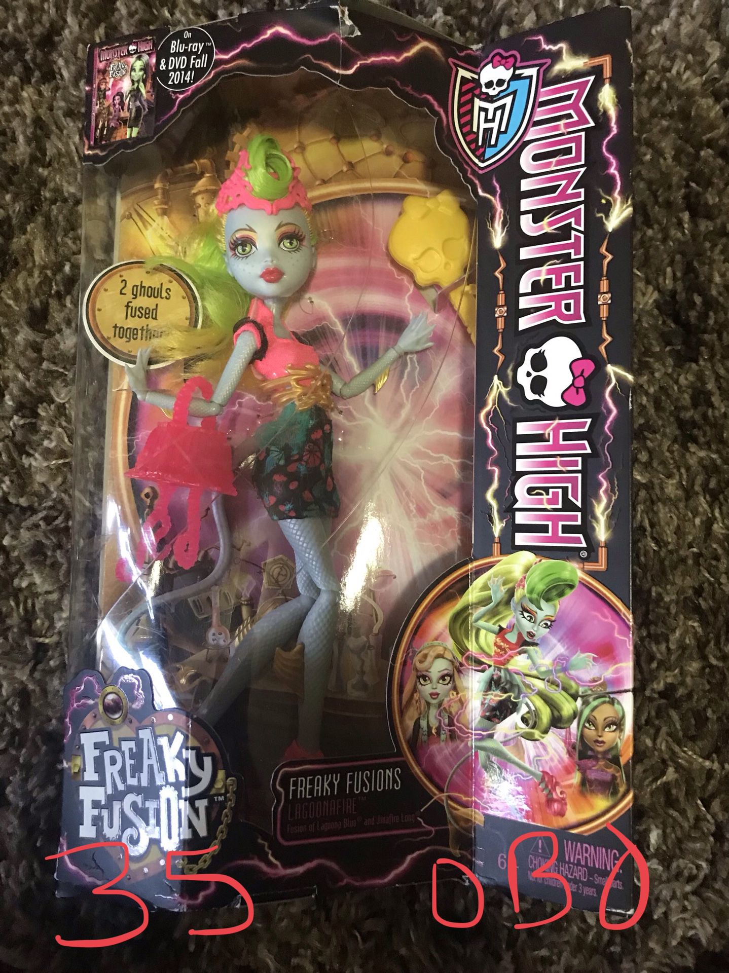 Freaky fusion monster high doll. Discontinued