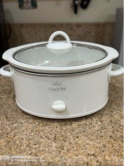 Works! Small Rival CrockPot White Slow Cooker