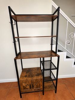 Rustic Industrial Farmhouse Coffee Bar / Baker’s Rack