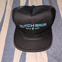 Dutch Bros Adjustable Windmill Logo Black Trucker Strapback