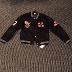 Off White Varsity Jacket Size Medium 