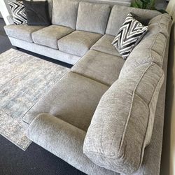 Claremont Beige L Shaped Cozy Sectional Sofa /P