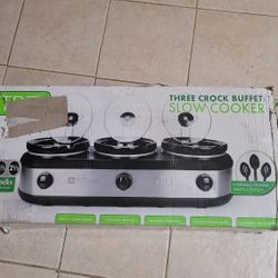 3 Crock Buffet Slow Cooker