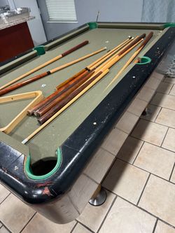 Vintage pool table