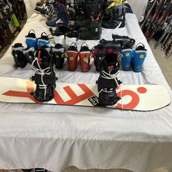Kids Snowboard Package With Boots And Bindings 