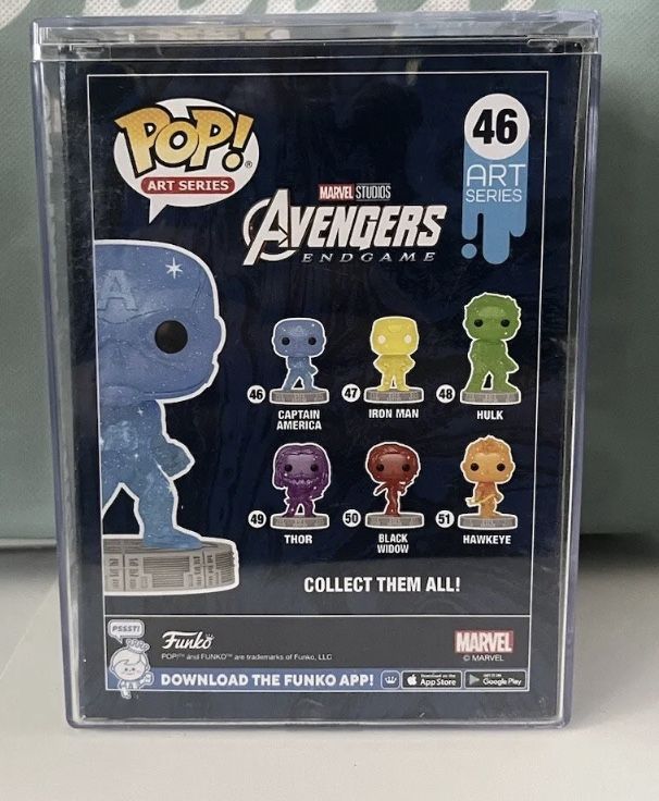 Captain America Artist Series Funko Pop Figure #46 & Hard Protector
