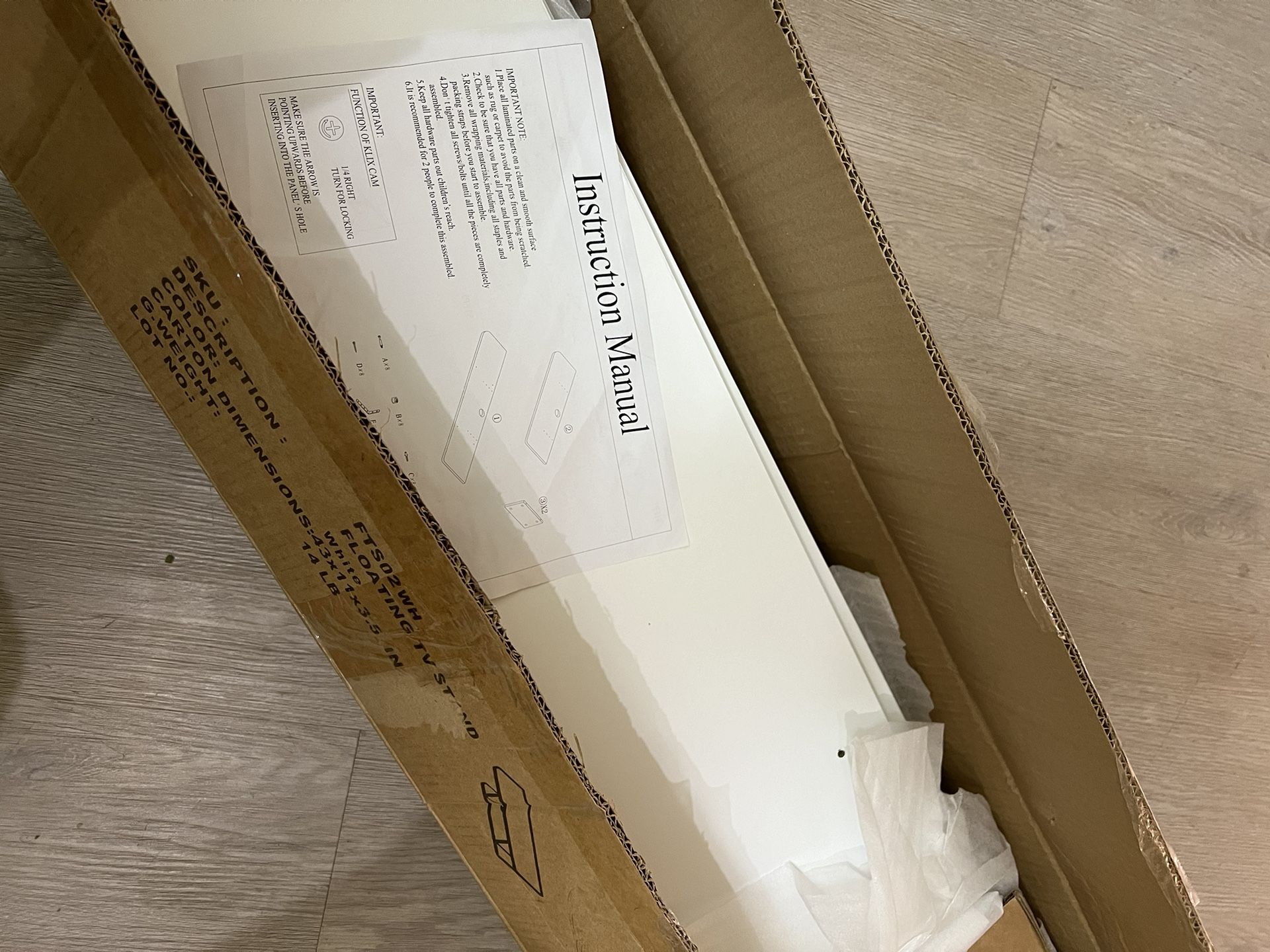 White Floating Shelf