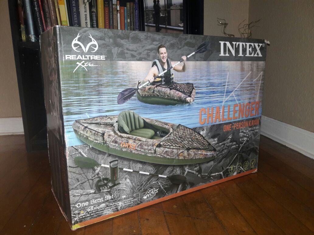 Realtree Intex inflatable kayak.