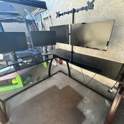 Desk and Computer Monitors 
