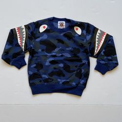 Blue Camo Bape Baby Sweatshirt For Kid 