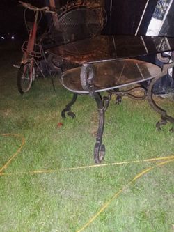 Cast iron table and chairs