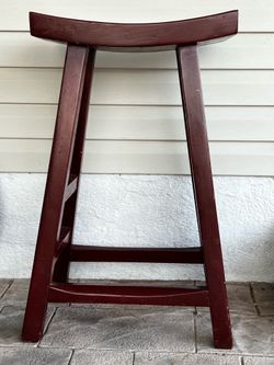 Wooden saddle stool