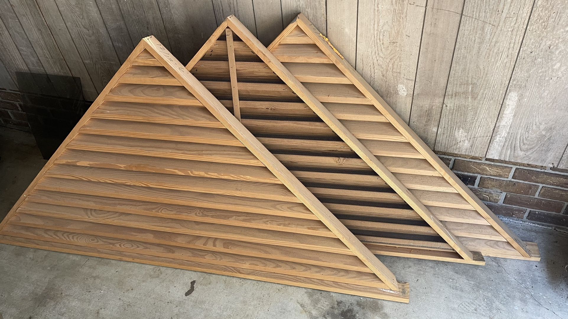 72"W x 36"H Triangle Gable Vent 12/12 Pitch / qty. 3
