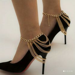 Brand New Multi-layer Tassel Anklet Metal Chain  Foot Jewelry
