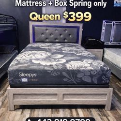 Queen Memory Foam Orthopedic Come With Free Box Spring - Same Day Delivery