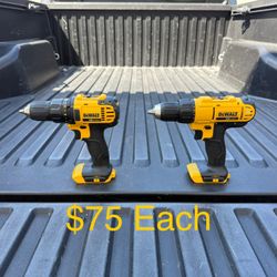 DEWALT 20V MAX 1/2in Cordless Drill/Driver (Tool Only) **$75 Each**