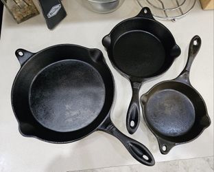 Set Of 3 Cast Iron Skillets