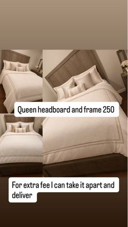 Queen Bed Headboard and Frame