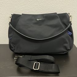 agnes b. Crossbody Hobo Top Handle  Bag 