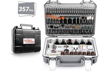 Rotary Tool Accessories Kit, APEXFORGE 357 Pieces 1/8"(3.2mm) Diameter Shanks Universal Fitment for Easy Cutting, Grinding, Sanding, Sharpening, Carvi