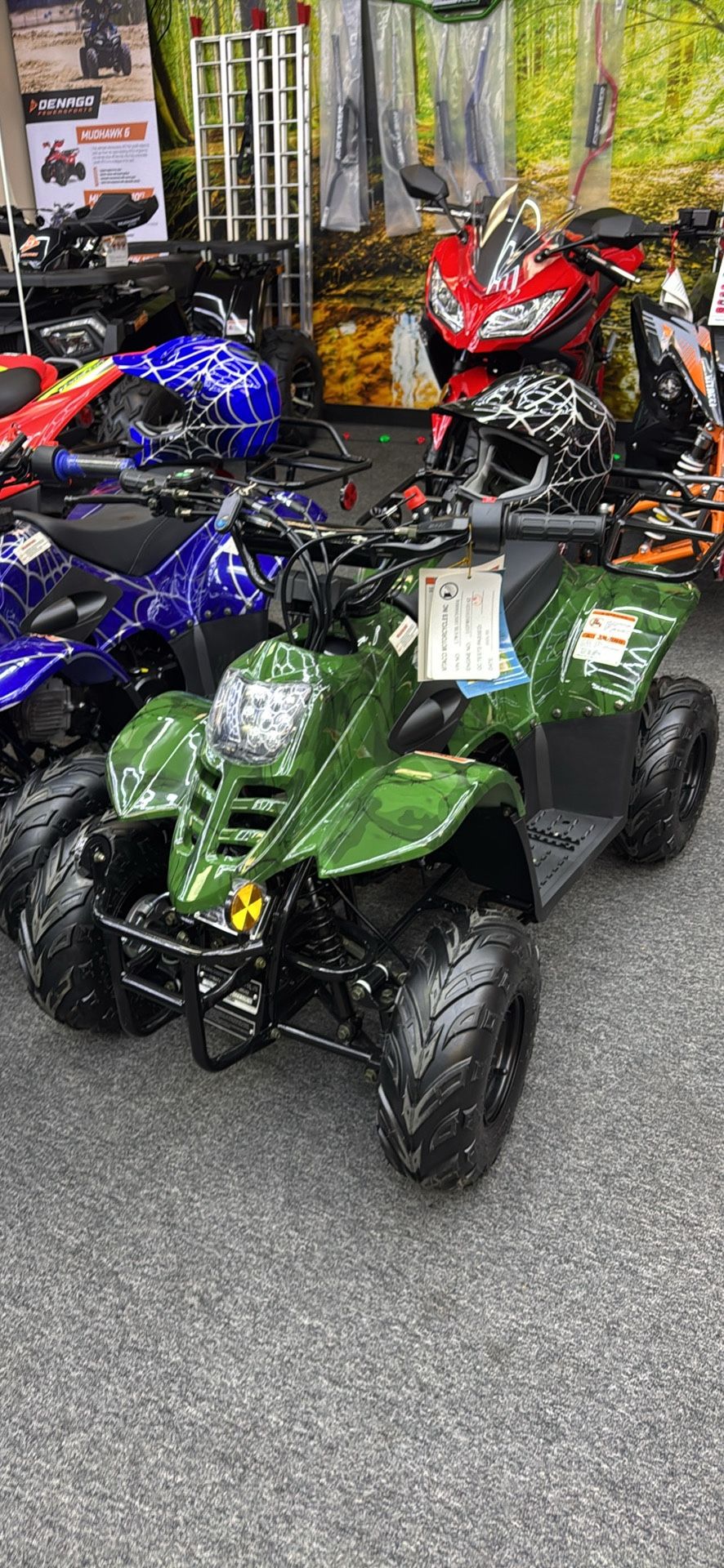 2025 Kids ATV green camo Automatic 110 ATV