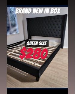 Queen bed frame only mattress not included