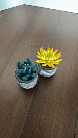 Small Fake Plants (set of 2)